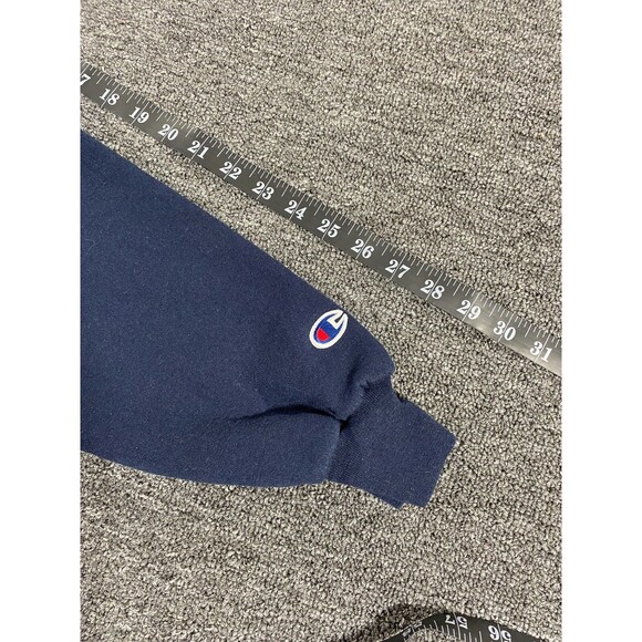 VINTAGE Champion Sweater Mens Medium Blue Pullover Sweatshirt Corban Christmas - Picture 7 of 12